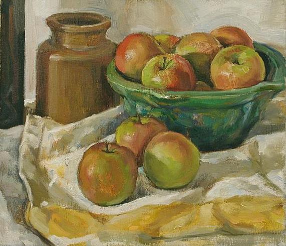 Painting of Still life with apples