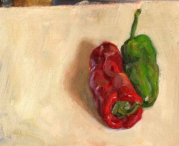 Painting of Still life with peppers