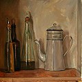 bottles and cafetiere